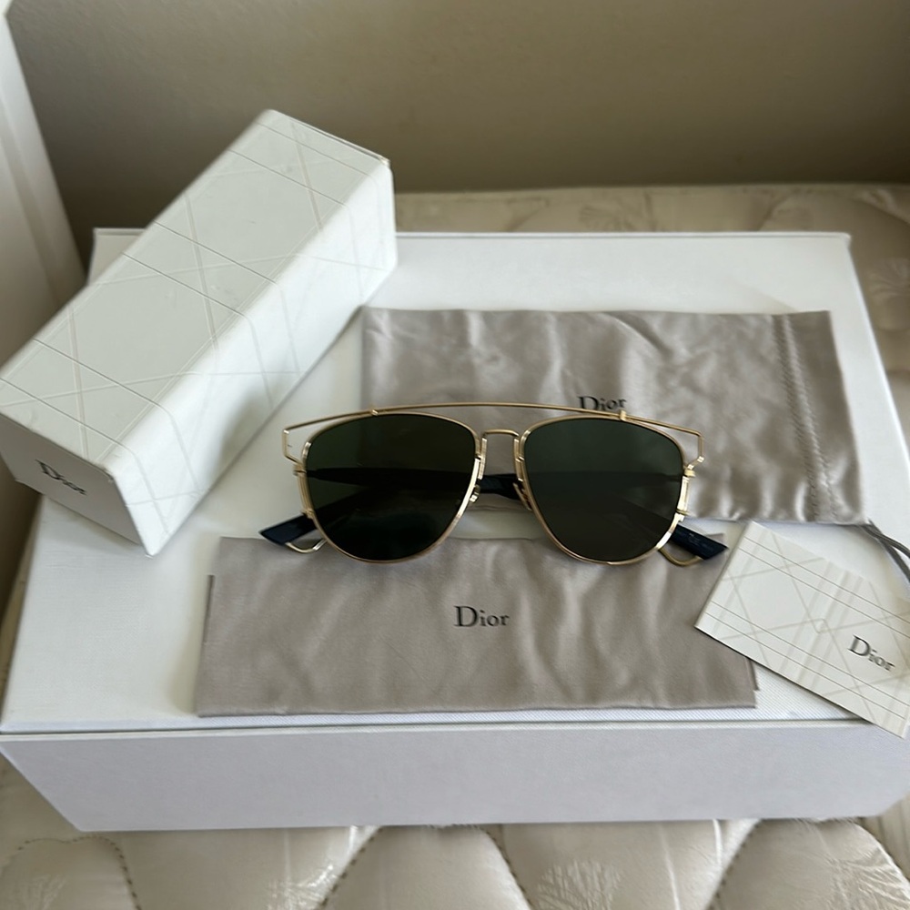 Dior Technologic Navy Blue & Gold Sunglasses